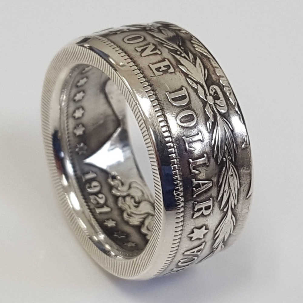 New Vintage 925 Silver Hip Hop Men Women American Ring - Picture 6 of 6